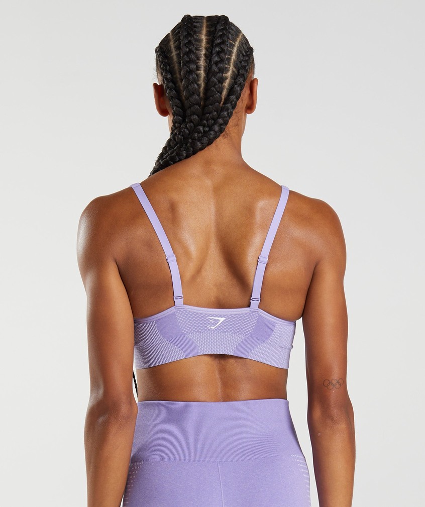 Purple Women's Gymshark Vital Seamless 2.0 V Neck Sports Bra | USA-20471