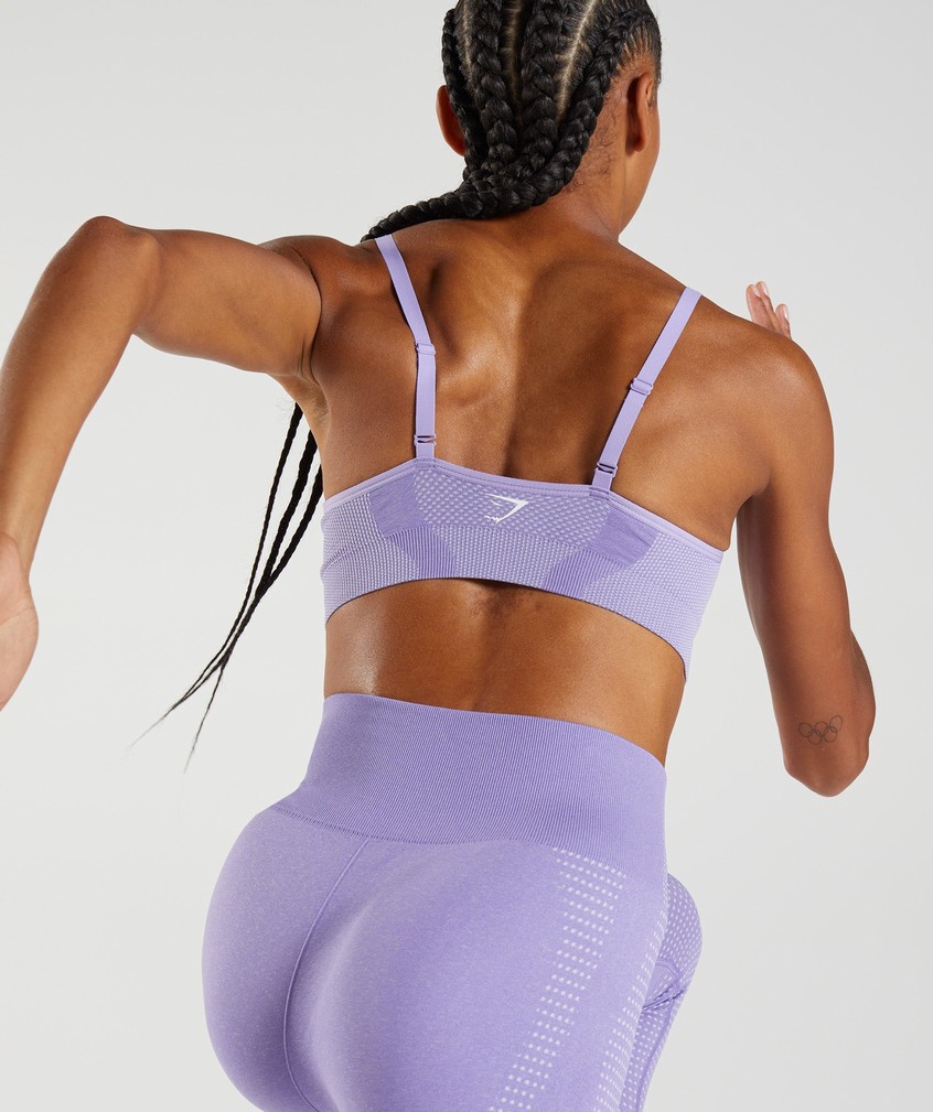 Purple Women's Gymshark Vital Seamless 2.0 V Neck Sports Bra | USA-20471