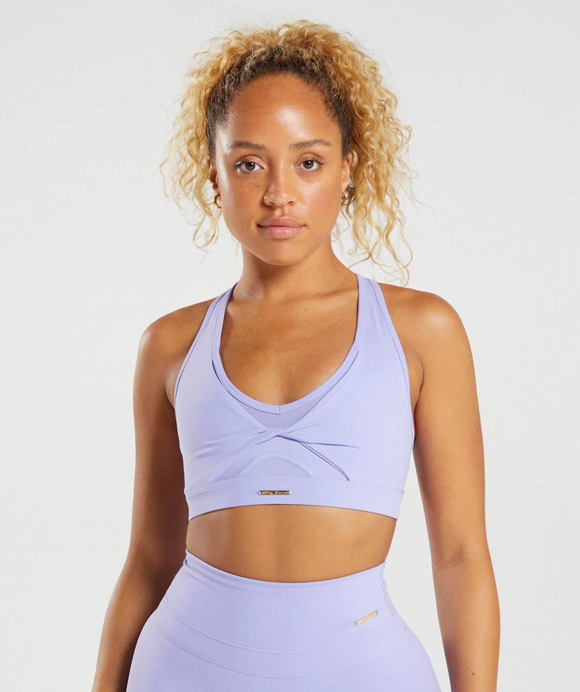 Purple Women's Gymshark Whitney Mesh Sports Bra | USA-83257