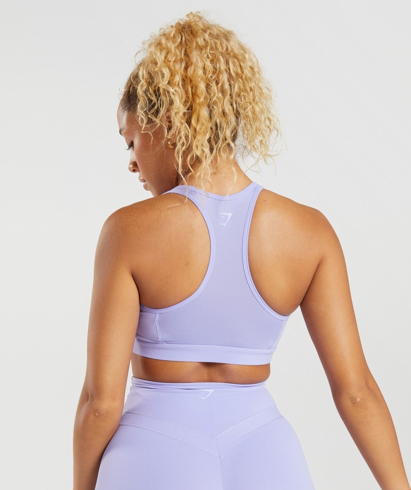 Purple Women's Gymshark Whitney Mesh Sports Bra | USA-83257