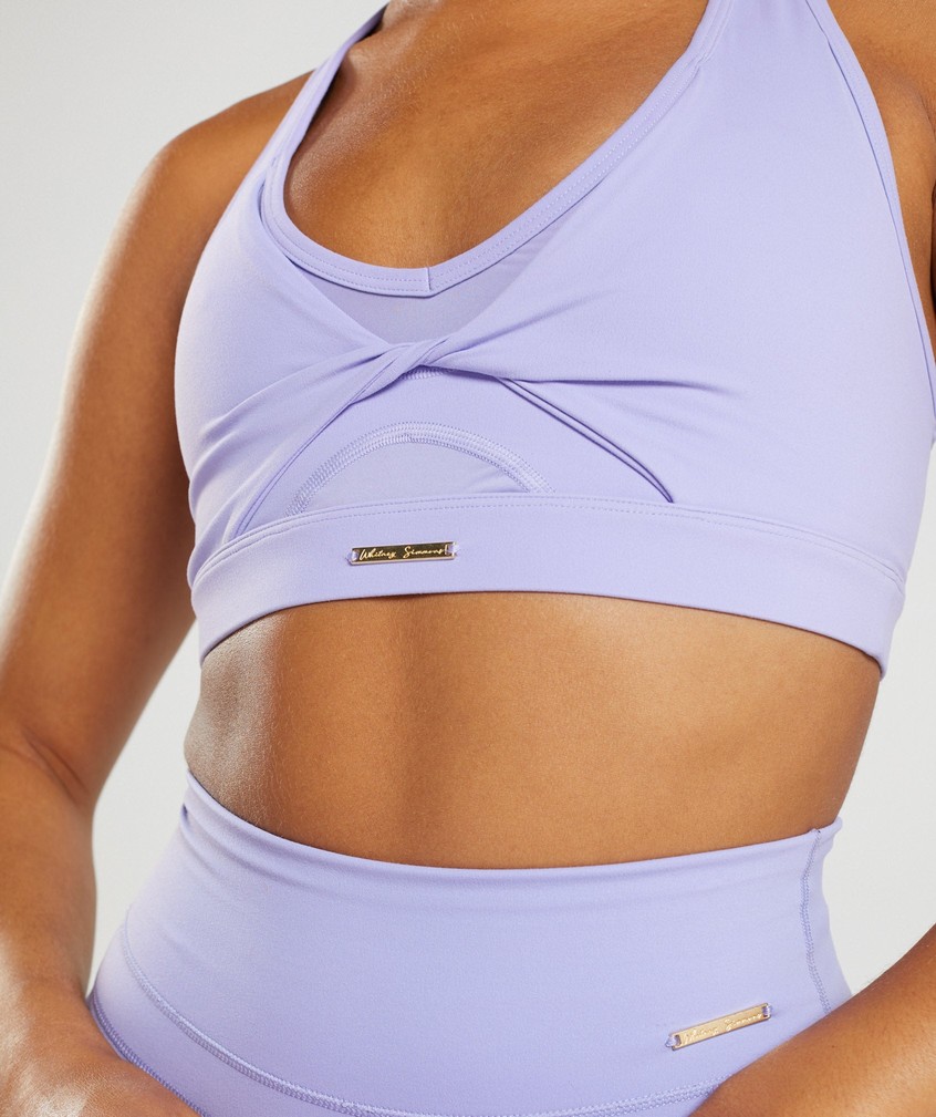 Purple Women's Gymshark Whitney Mesh Sports Bra | USA-83257