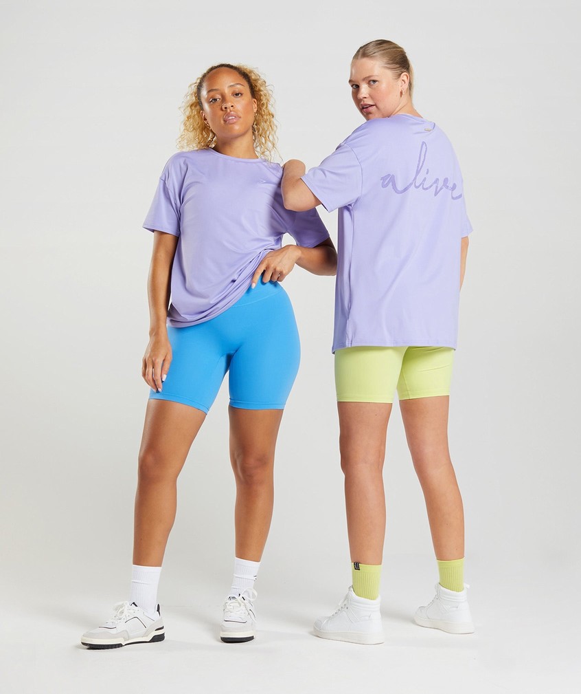 Purple Women's Gymshark Whitney Oversized T-Shirts | USA-51306