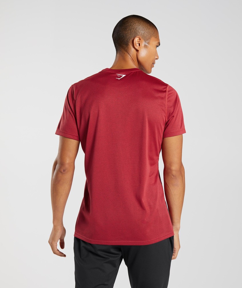 Red / Black Men's Gymshark Sport T-Shirts | USA-37098