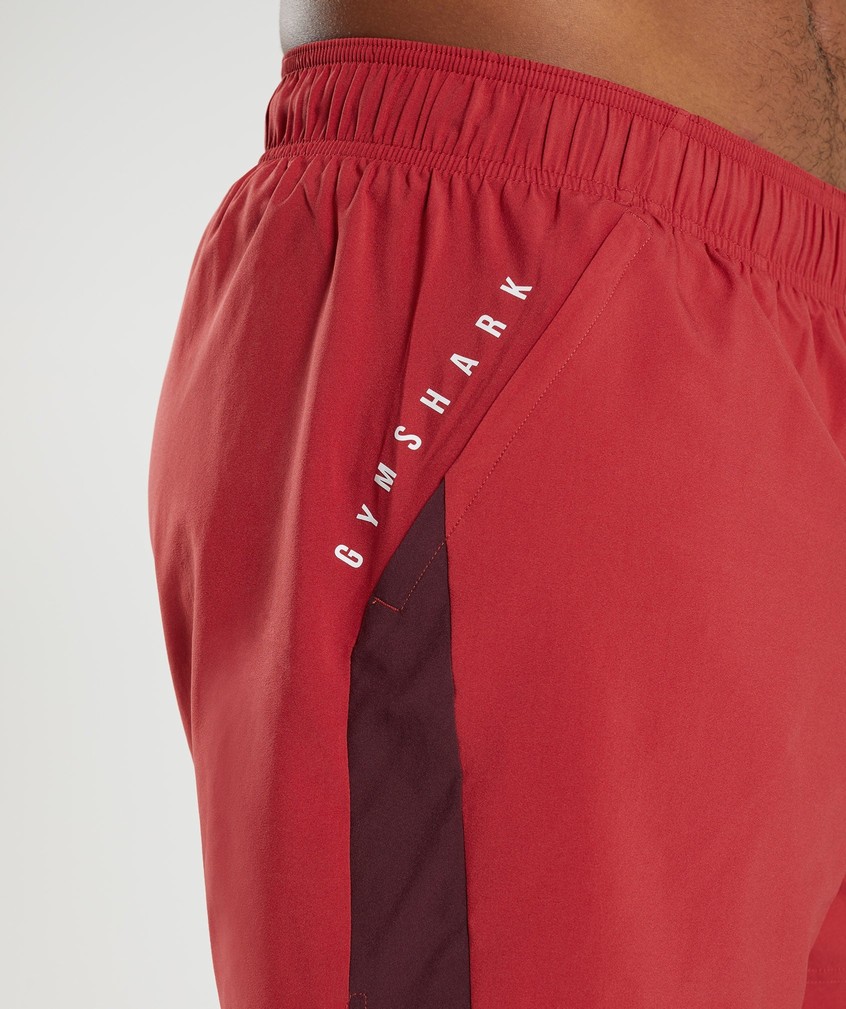 Red / Burgundy Men's Gymshark Sport Shorts | USA-59683