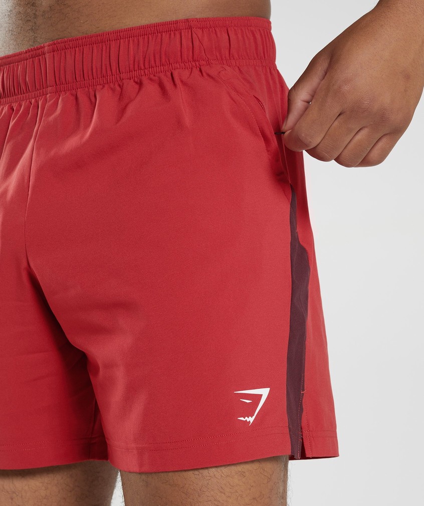 Red / Burgundy Men's Gymshark Sport Shorts | USA-59683