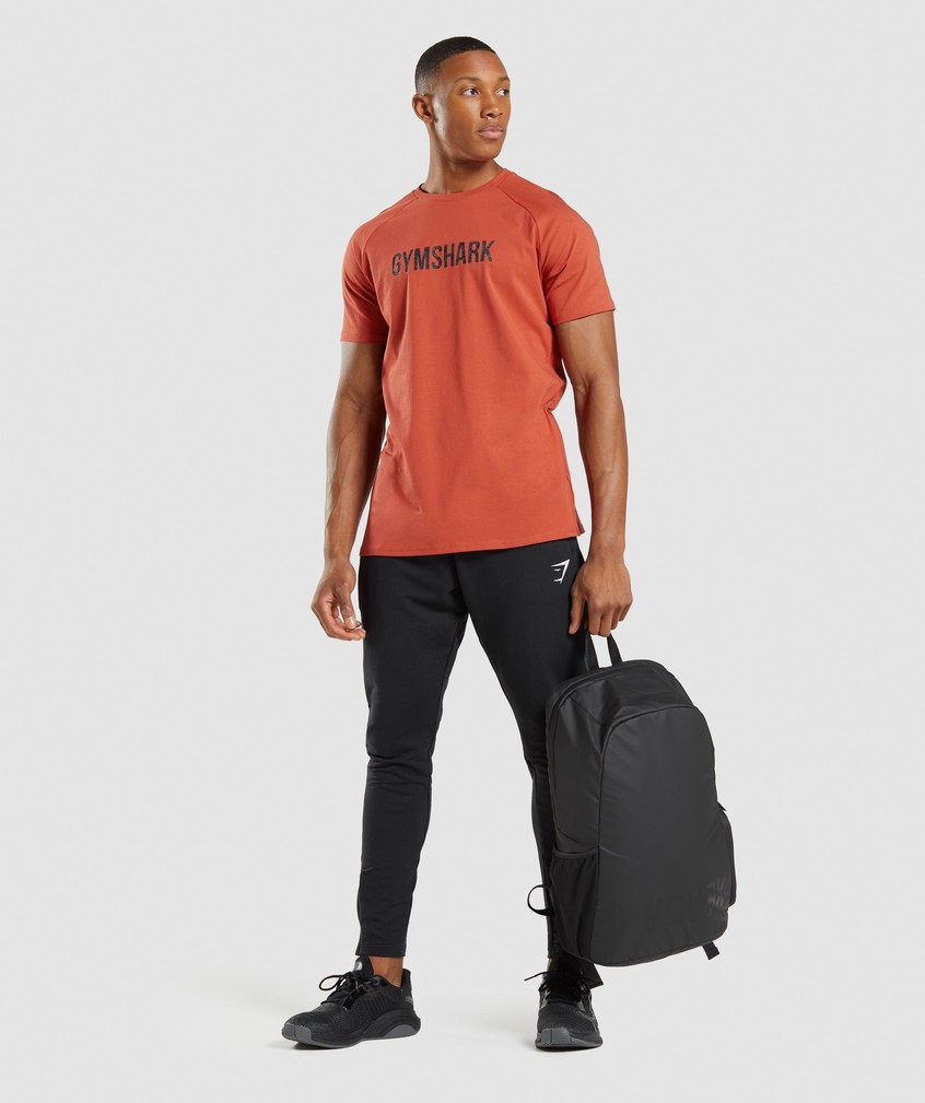 Red Men's Gymshark Apollo Camo T-Shirts | USA-40193