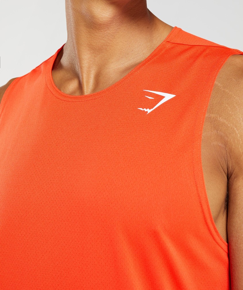 Red Men's Gymshark Arrival Tank | USA-47285