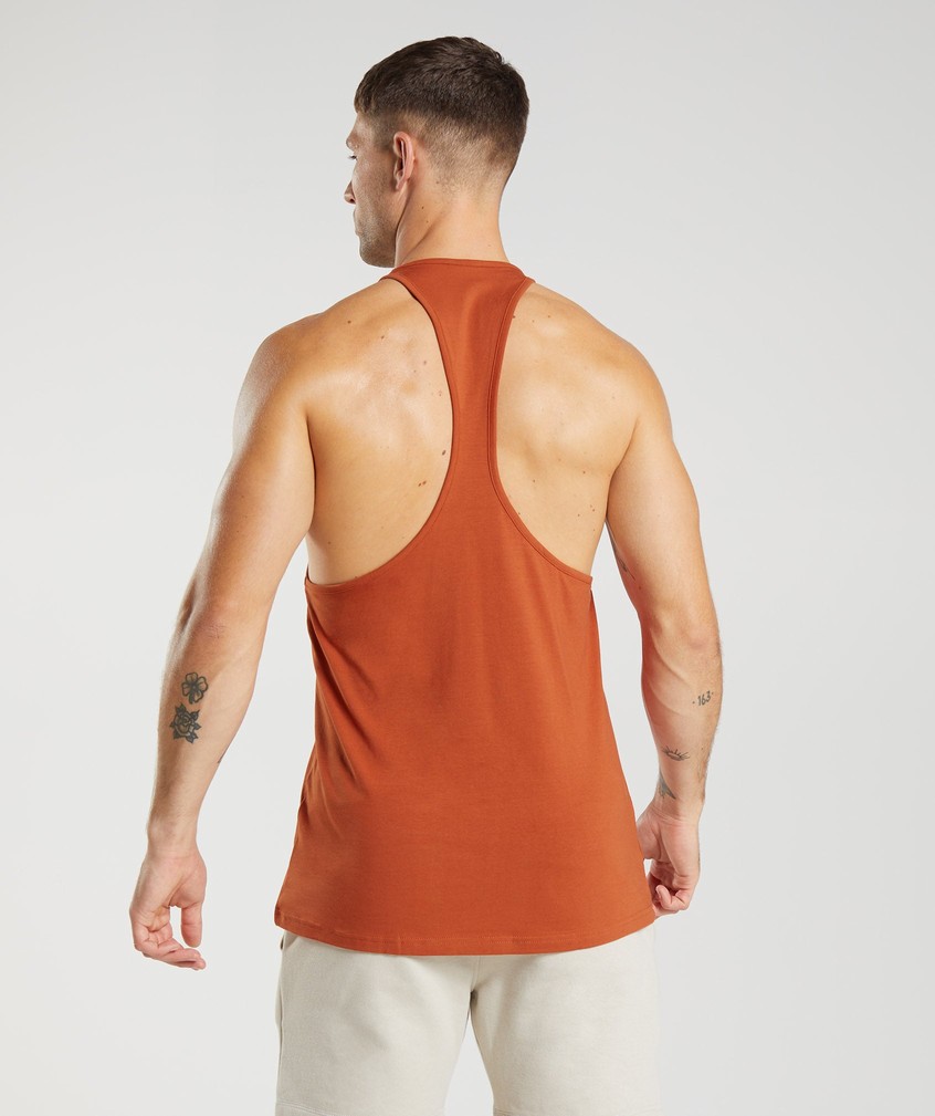 Red Men's Gymshark Outline Stringer | USA-16348