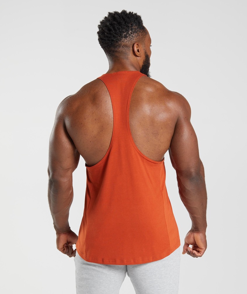 Red Men's Gymshark React Stringer | USA-04912