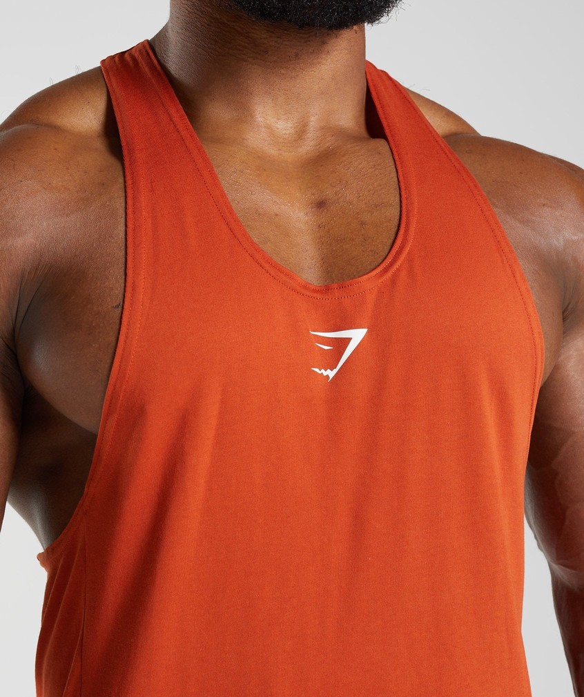 Red Men's Gymshark React Stringer | USA-04912