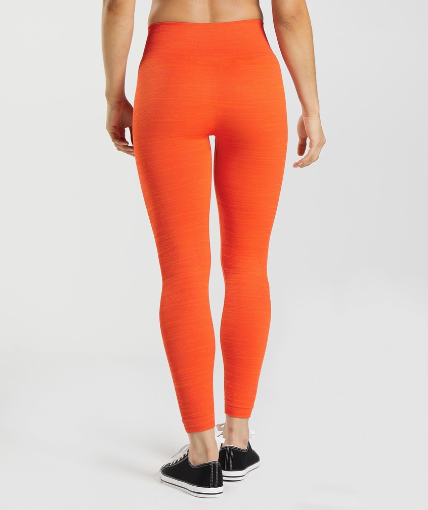 Red / Orange Women's Gymshark Adapt Marl Seamless Leggings | USA-36857