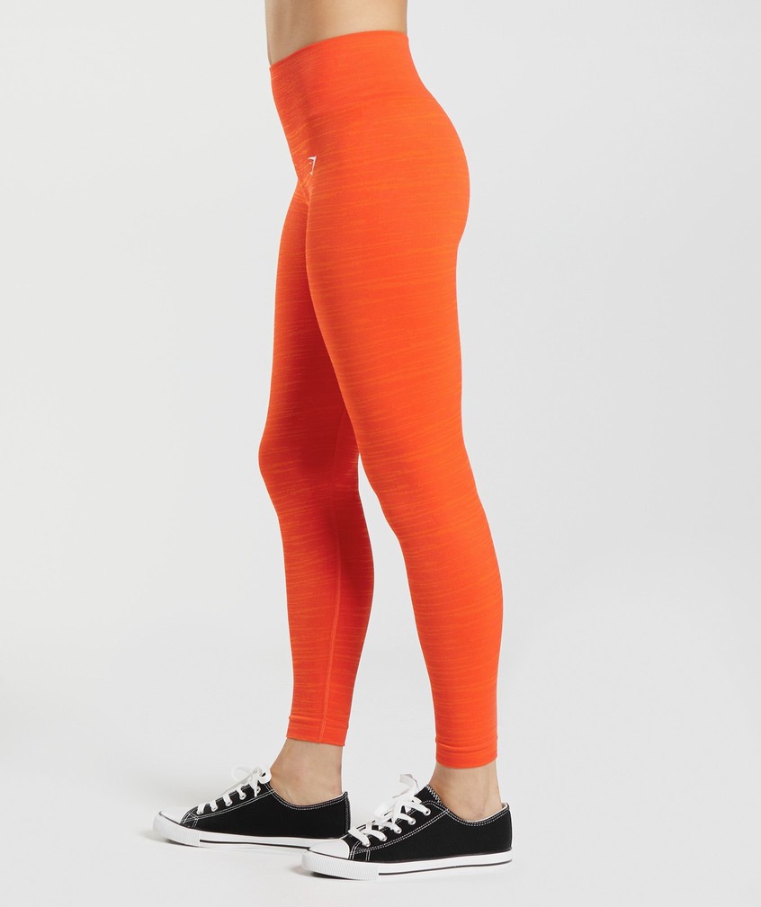 Red / Orange Women's Gymshark Adapt Marl Seamless Leggings | USA-36857