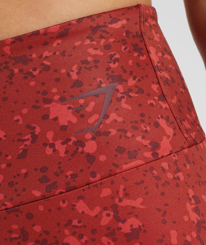 Red Women's Gymshark Mineral Print Leggings | USA-21478