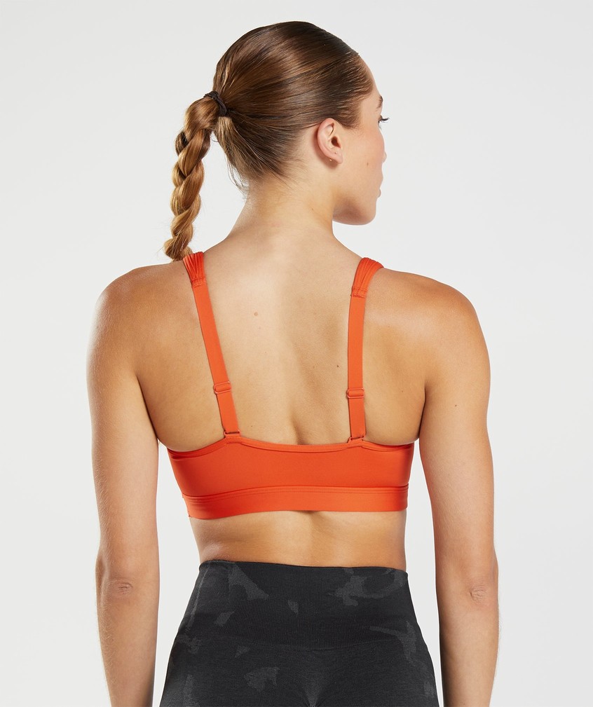 Red Women's Gymshark Scoop Neck Sports Bra | USA-45803