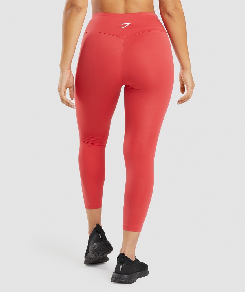 Red Women's Gymshark Training 7/8 Leggings | USA-96158