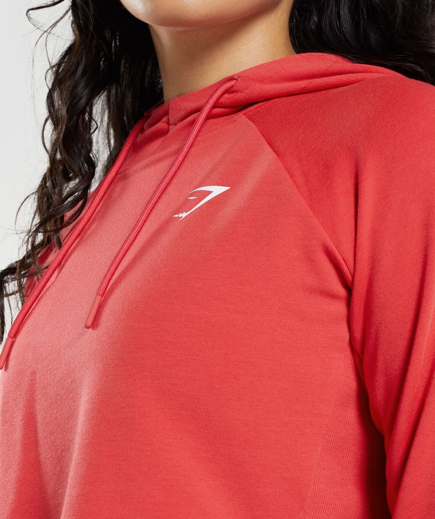 Red Women's Gymshark Training Cropped Hoodie | USA-81537