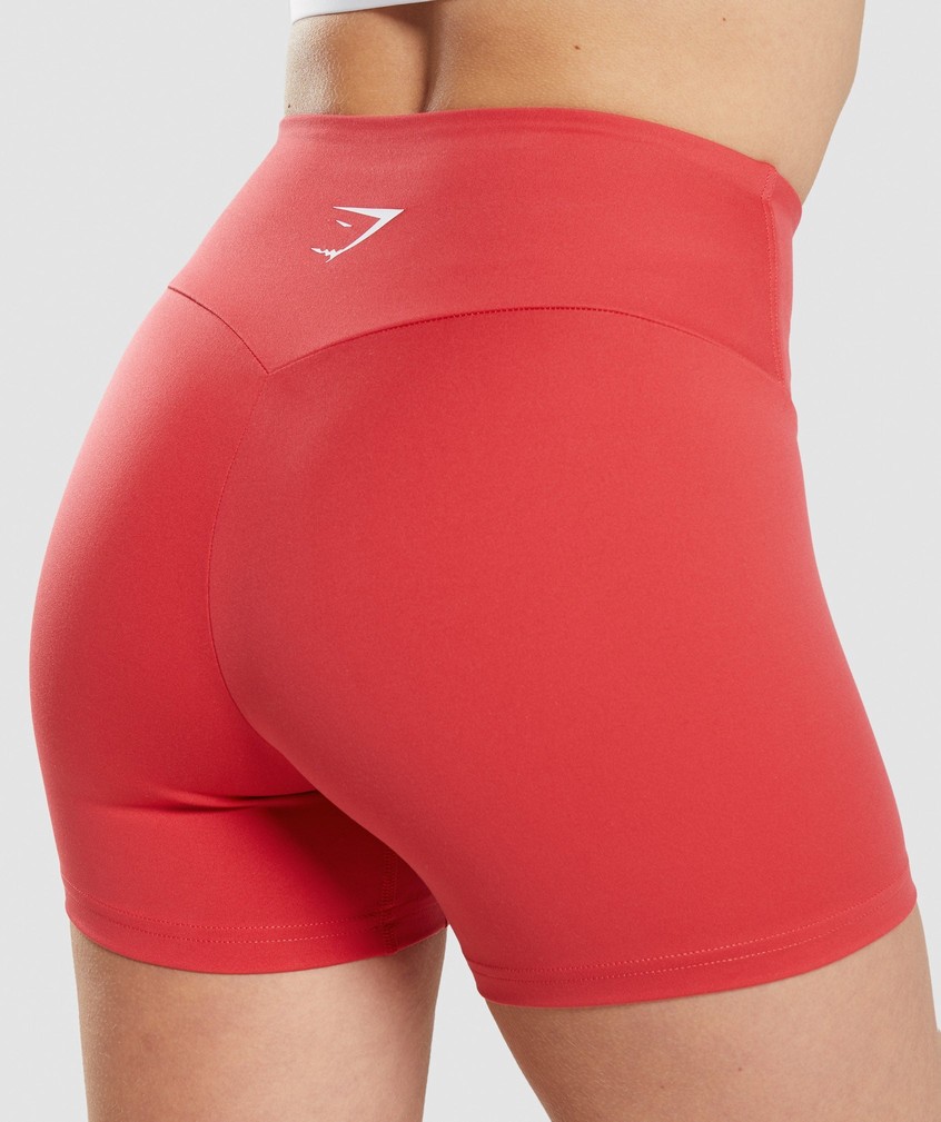 Red Women's Gymshark Training Shorts | USA-64318