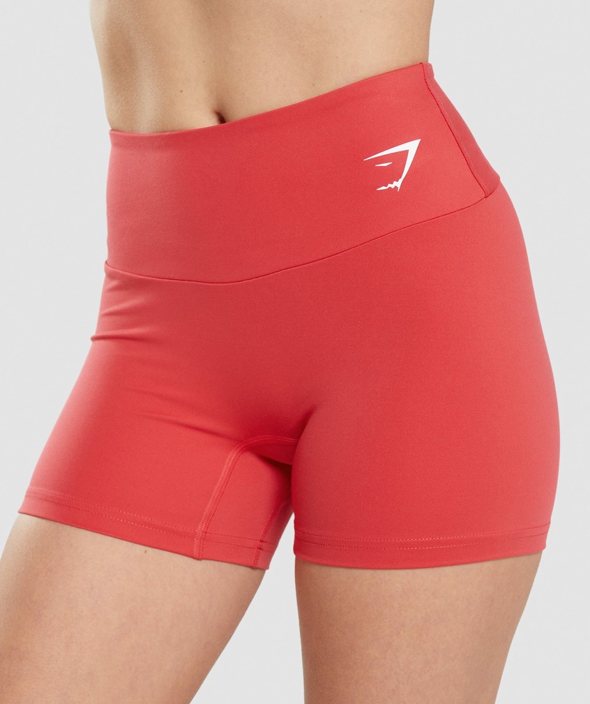 Red Women's Gymshark Training Shorts | USA-64318