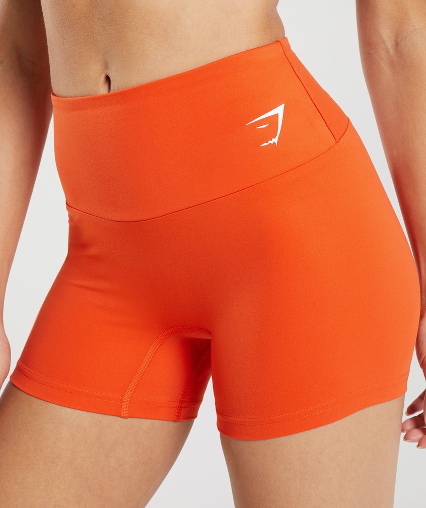 Red Women's Gymshark Training Tight Shorts | USA-10893