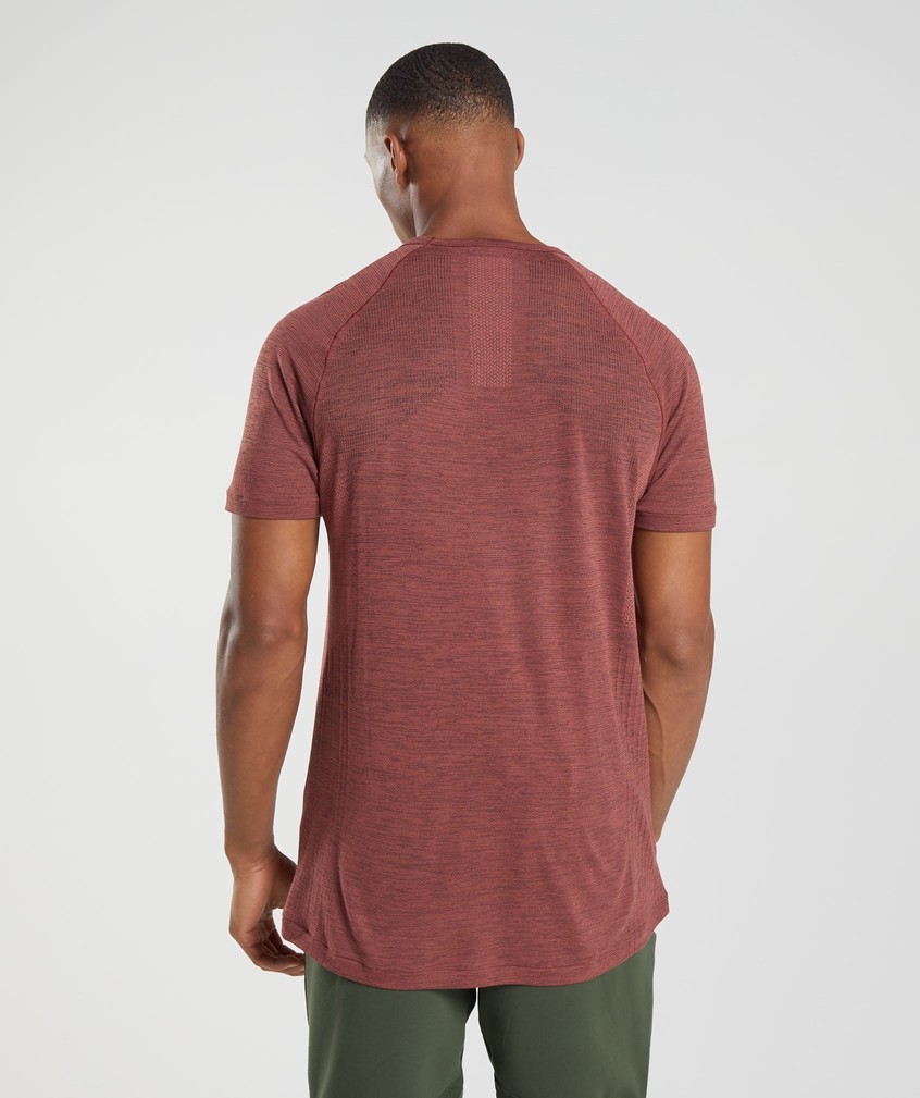 Rose Brown / Black Men's Gymshark Retake Seamless T-Shirts | USA-86523