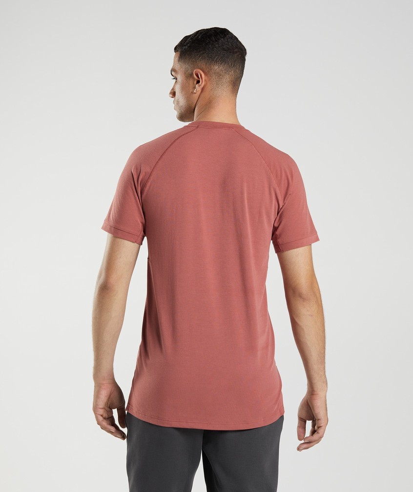 Rose Brown Men's Gymshark Studio T-Shirts | USA-57062