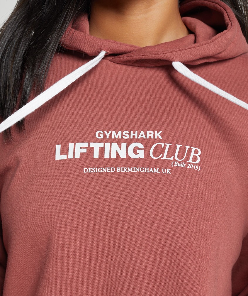 Rose Brown Women's Gymshark Social Club Oversized Hoodie | USA-89560