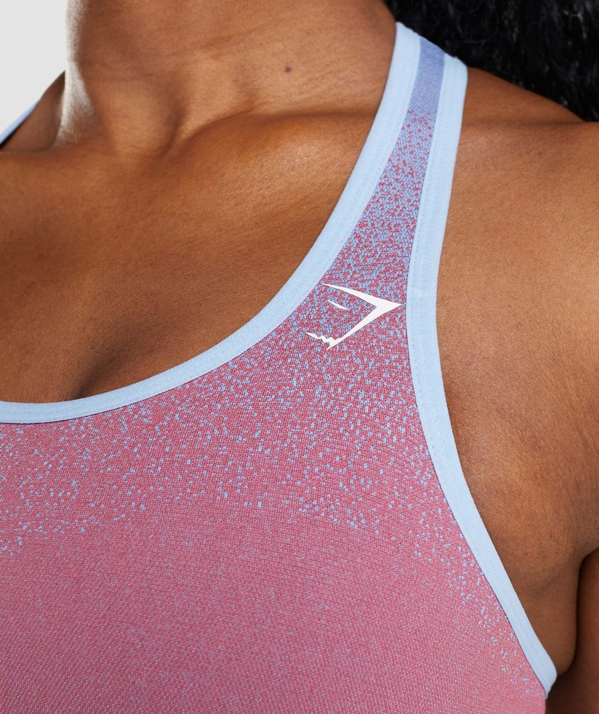 Rose Pink / Light Blue Women's Gymshark Adapt Ombre Seamless Sports Bra | USA-70398