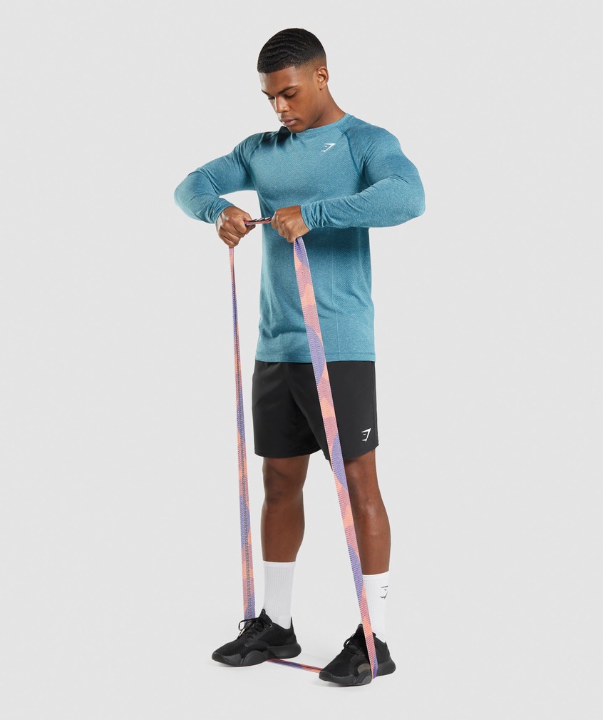 Turquoise Men's Gymshark Vital Seamless Light Long Sleeve T-Shirts | USA-52019