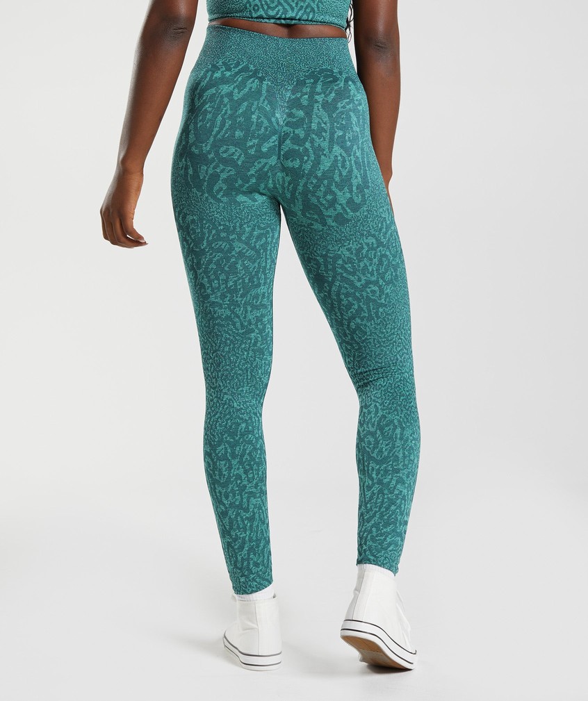 Turquoise Women's Gymshark Adapt Animal Seamless Leggings | USA-16398