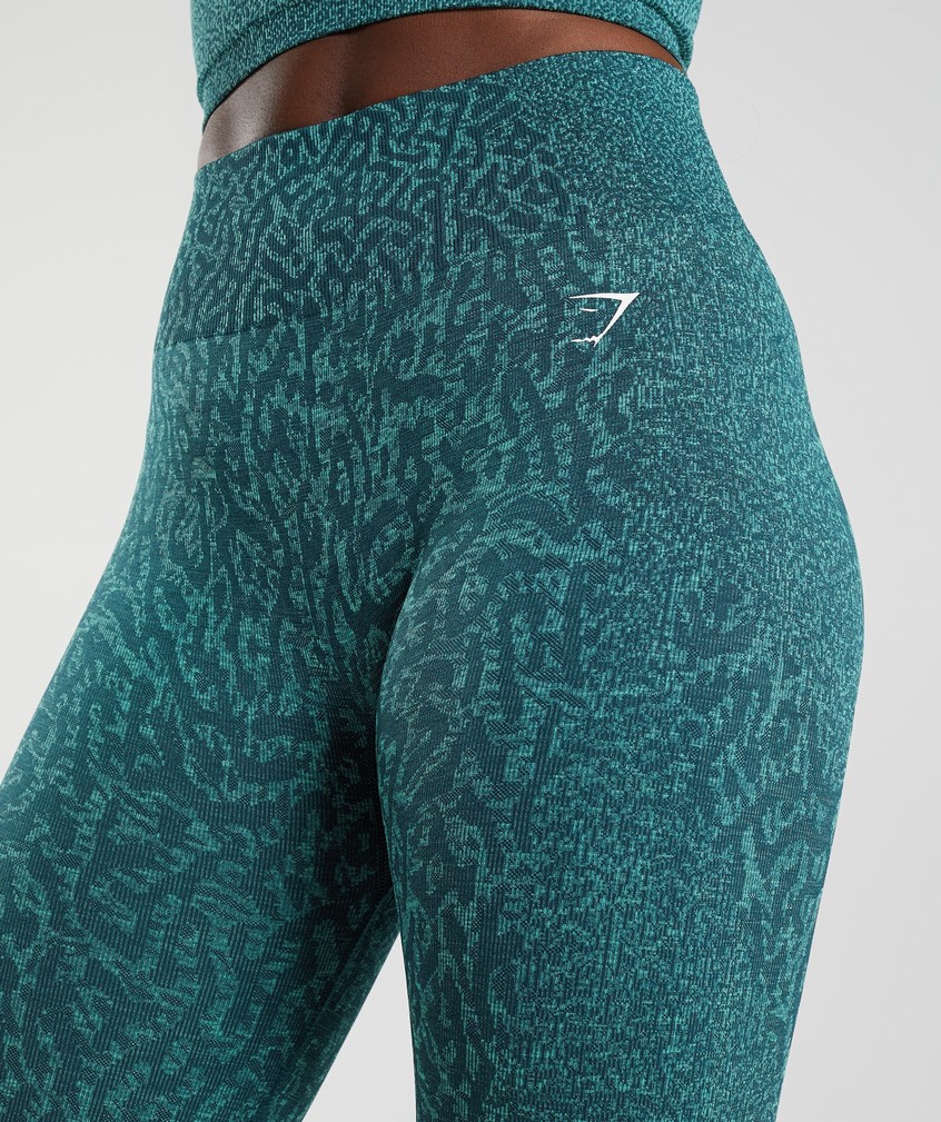 Turquoise Women's Gymshark Adapt Animal Seamless Leggings | USA-16398