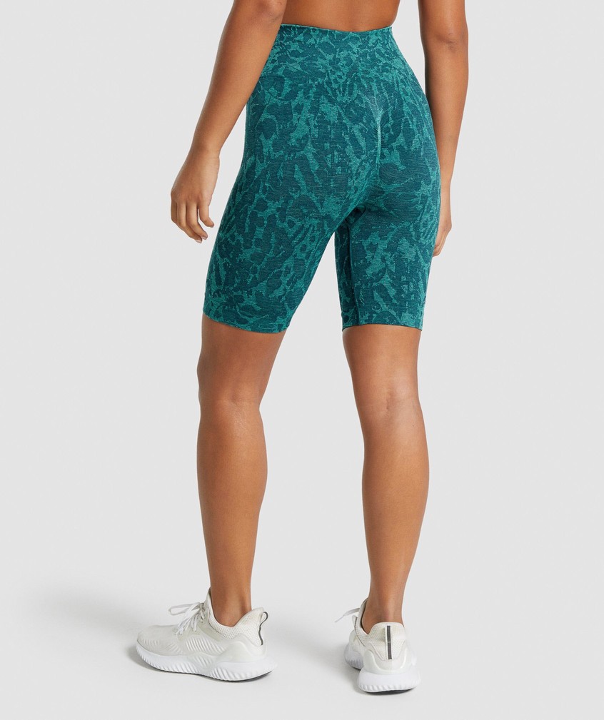 Turquoise Women's Gymshark Adapt Animal Seamless Cycling Shorts | USA-65182