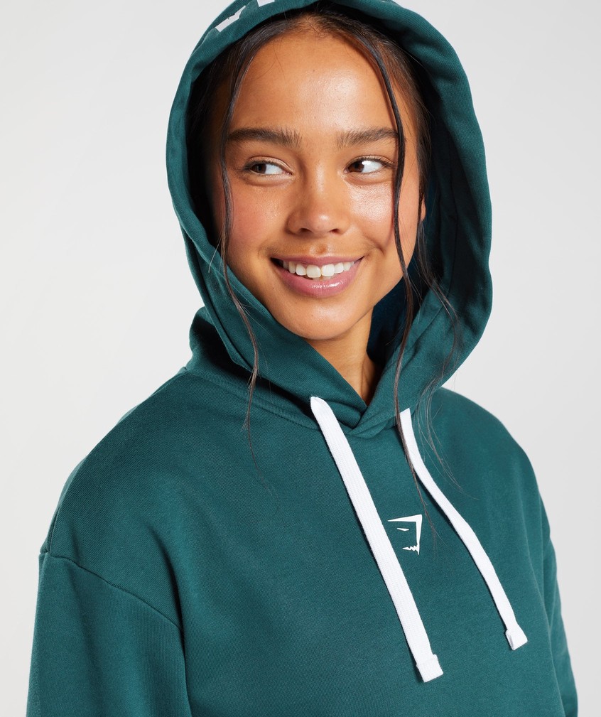 Turquoise Women's Gymshark Fraction Hoodie | USA-85013