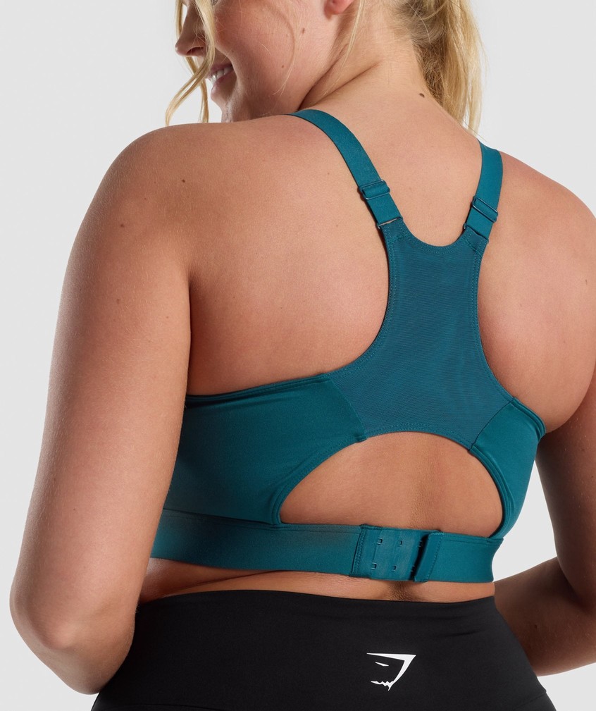 Turquoise Women's Gymshark Racer Back Sports Bra | USA-97540