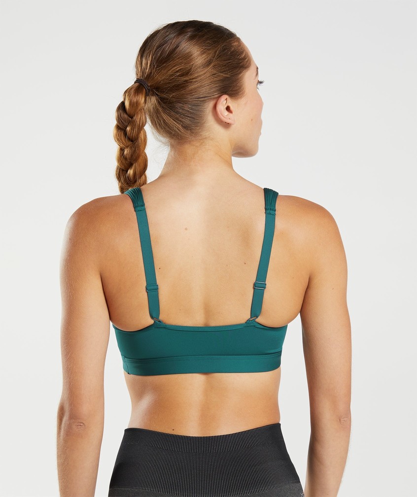 Turquoise Women's Gymshark Scoop Neck Sports Bra | USA-87429