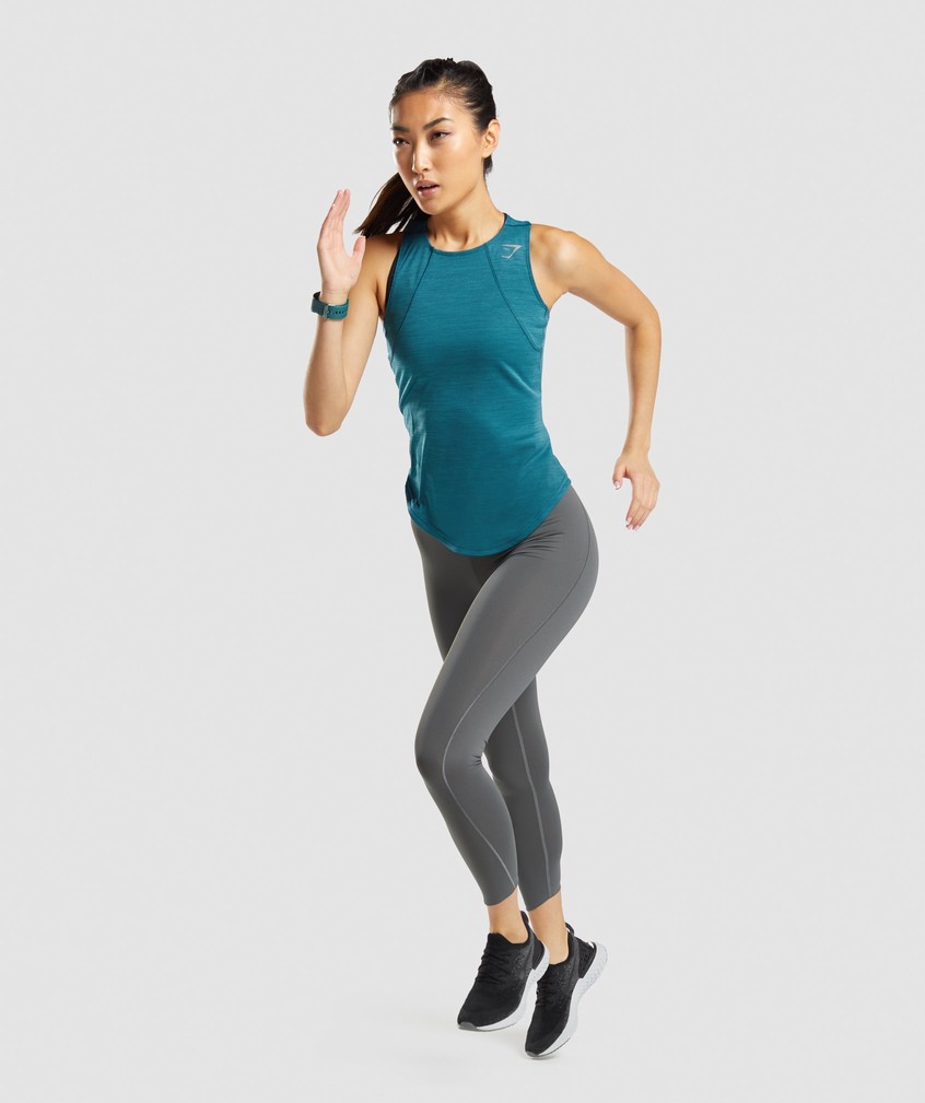 Turquoise Women's Gymshark Speed Tank | USA-72386