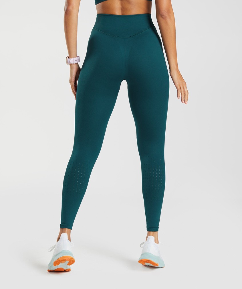 Turquoise Women's Gymshark Sweat Seamless Sculpt Leggings | USA-43216