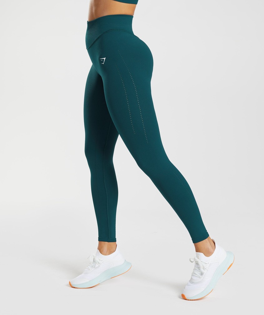 Turquoise Women's Gymshark Sweat Seamless Sculpt Leggings | USA-43216