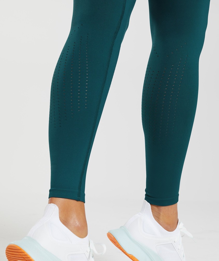 Turquoise Women's Gymshark Sweat Seamless Sculpt Leggings | USA-43216