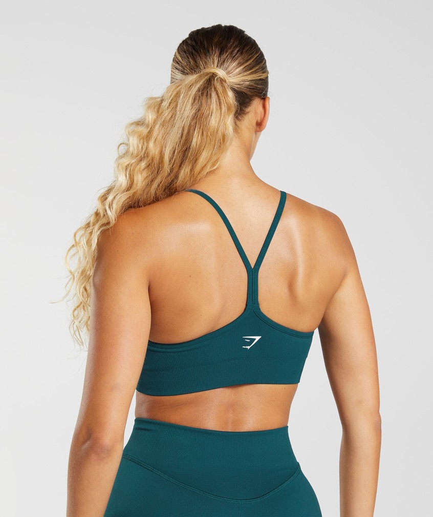 Turquoise Women's Gymshark Sweat Seamless Sports Bra | USA-63180