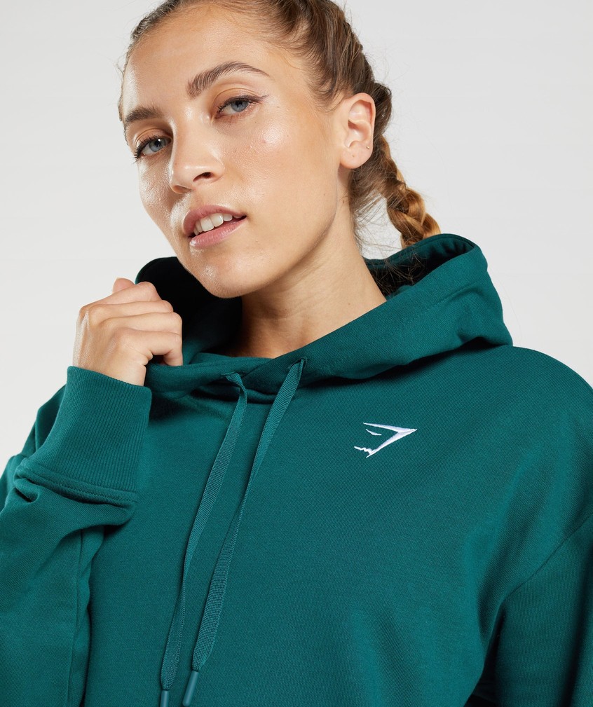 Turquoise Women's Gymshark Training Oversized Hoodie | USA-10765