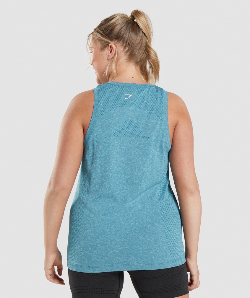 Turquoise Women's Gymshark Vital Seamless 2.0 Light Tank | USA-10567