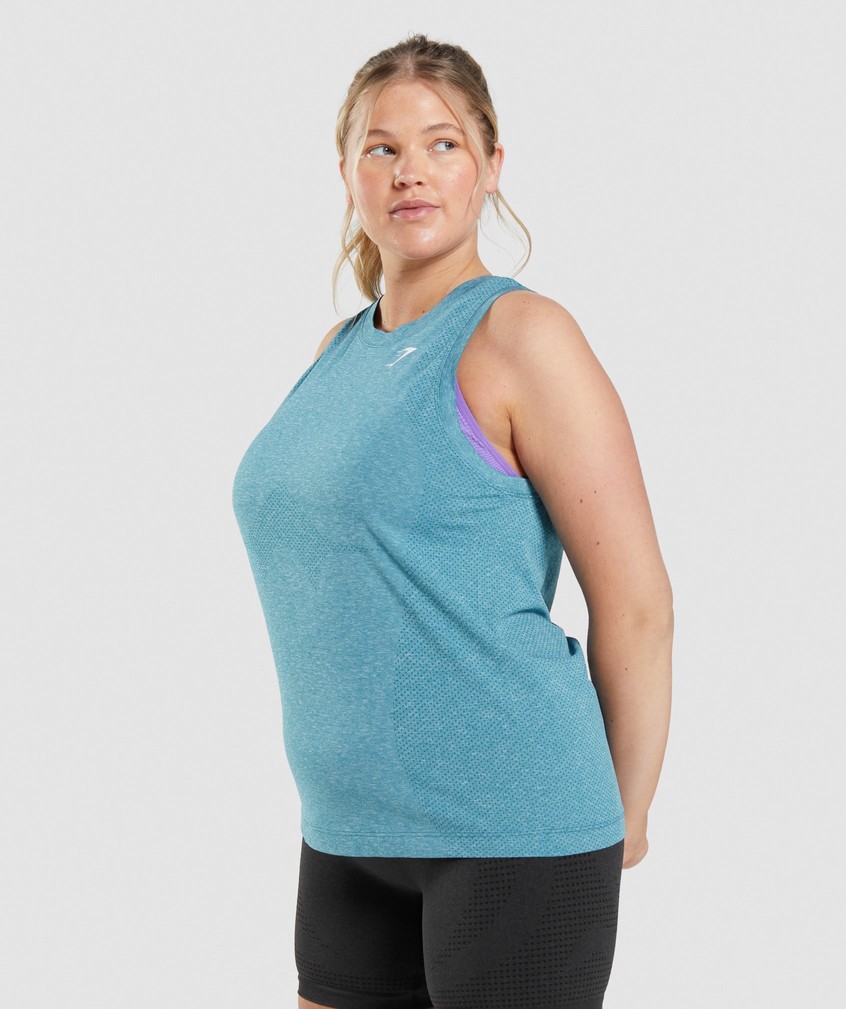 Turquoise Women's Gymshark Vital Seamless 2.0 Light Tank | USA-10567