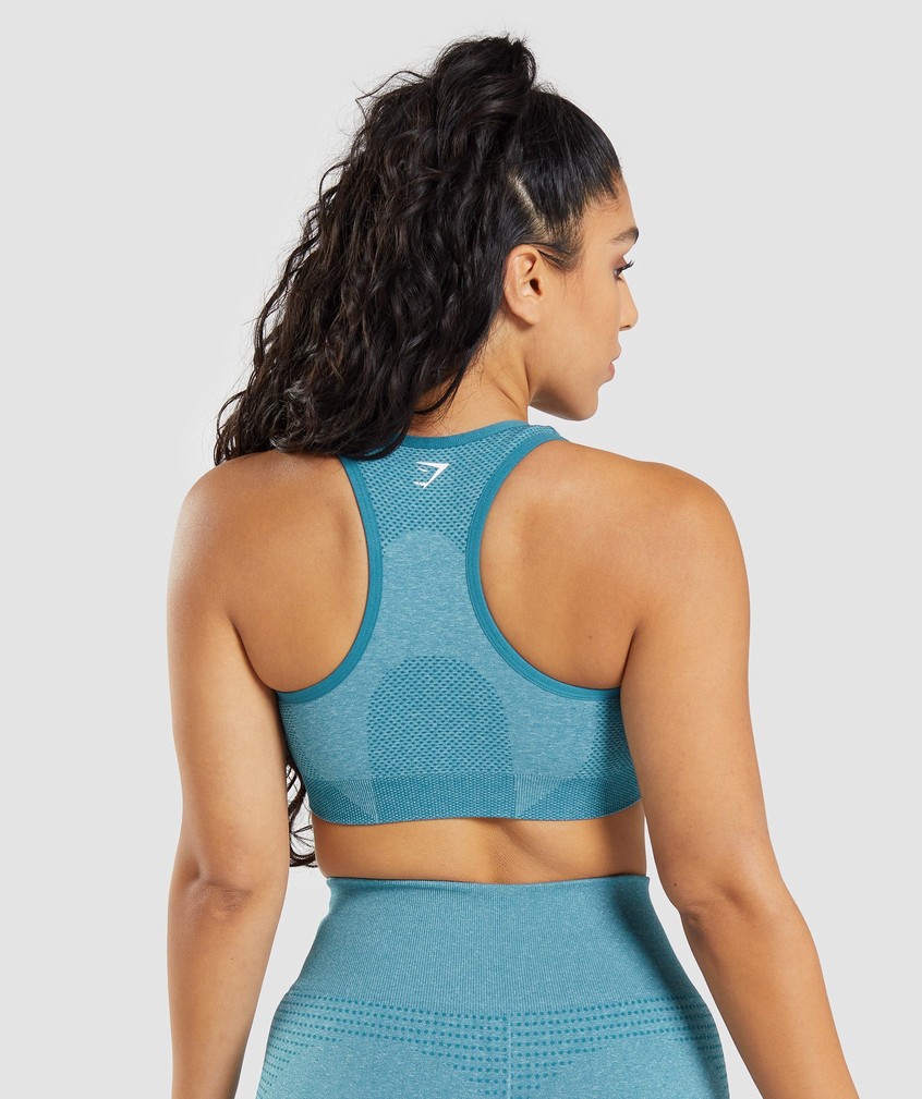 Turquoise Women's Gymshark Vital Seamless 2.0 Sports Bra | USA-49806