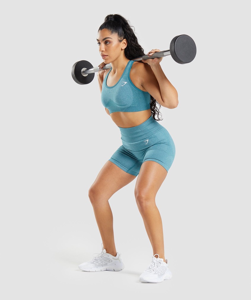 Turquoise Women's Gymshark Vital Seamless 2.0 Sports Bra | USA-49806