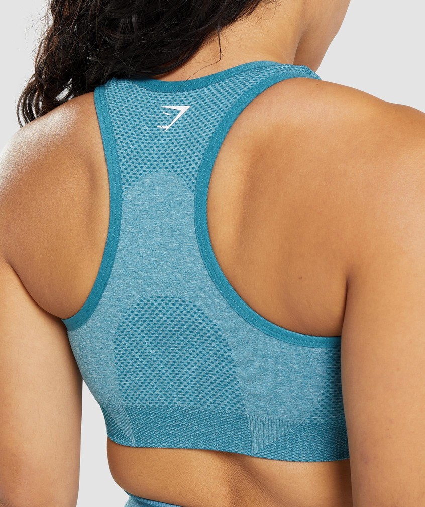 Turquoise Women's Gymshark Vital Seamless 2.0 Sports Bra | USA-49806