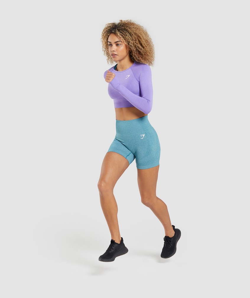 Turquoise Women's Gymshark Vital Seamless 2.0 Shorts | USA-50729