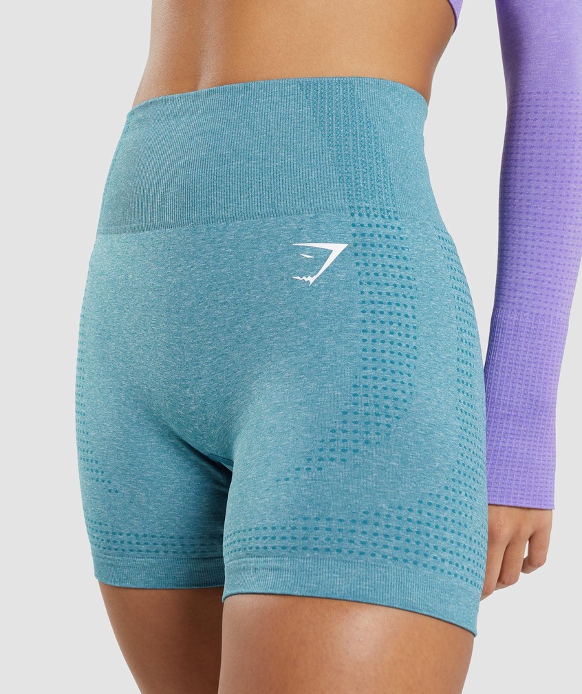 Turquoise Women's Gymshark Vital Seamless 2.0 Shorts | USA-50729