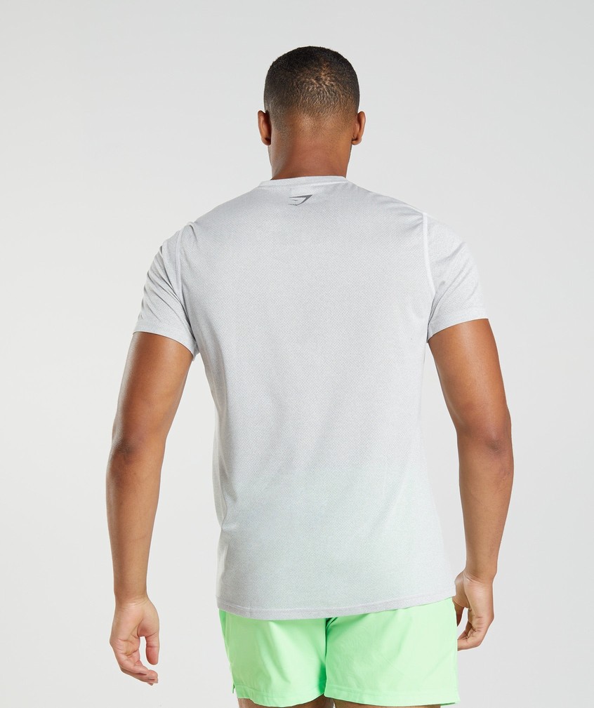 White / Grey Men's Gymshark Sport T-Shirts | USA-04316