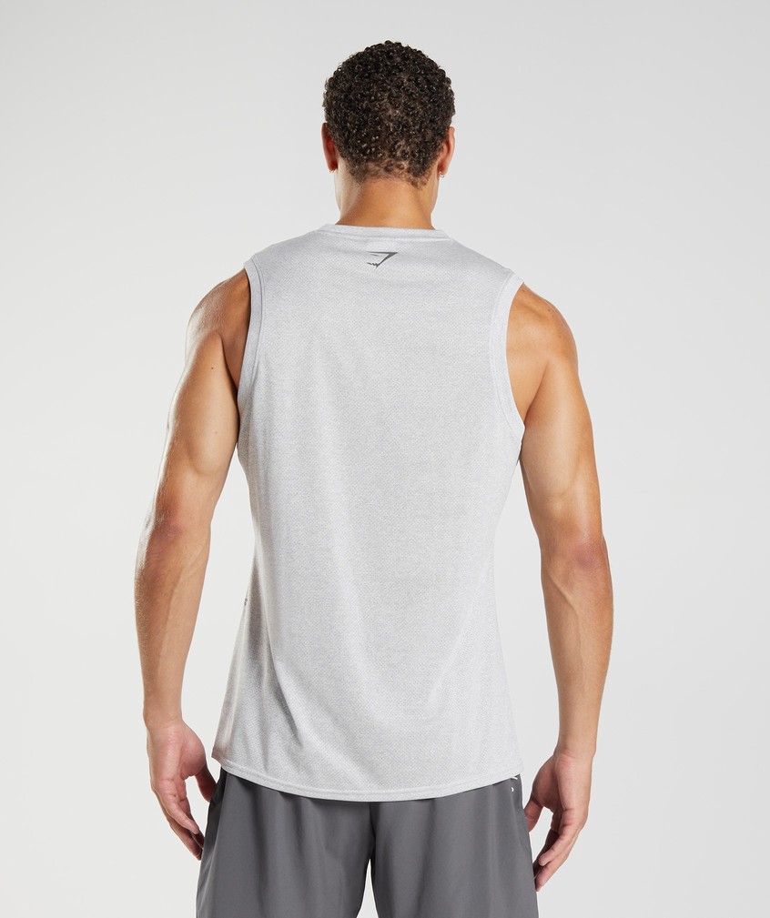 White / Grey Men's Gymshark Sport Tank | USA-13657