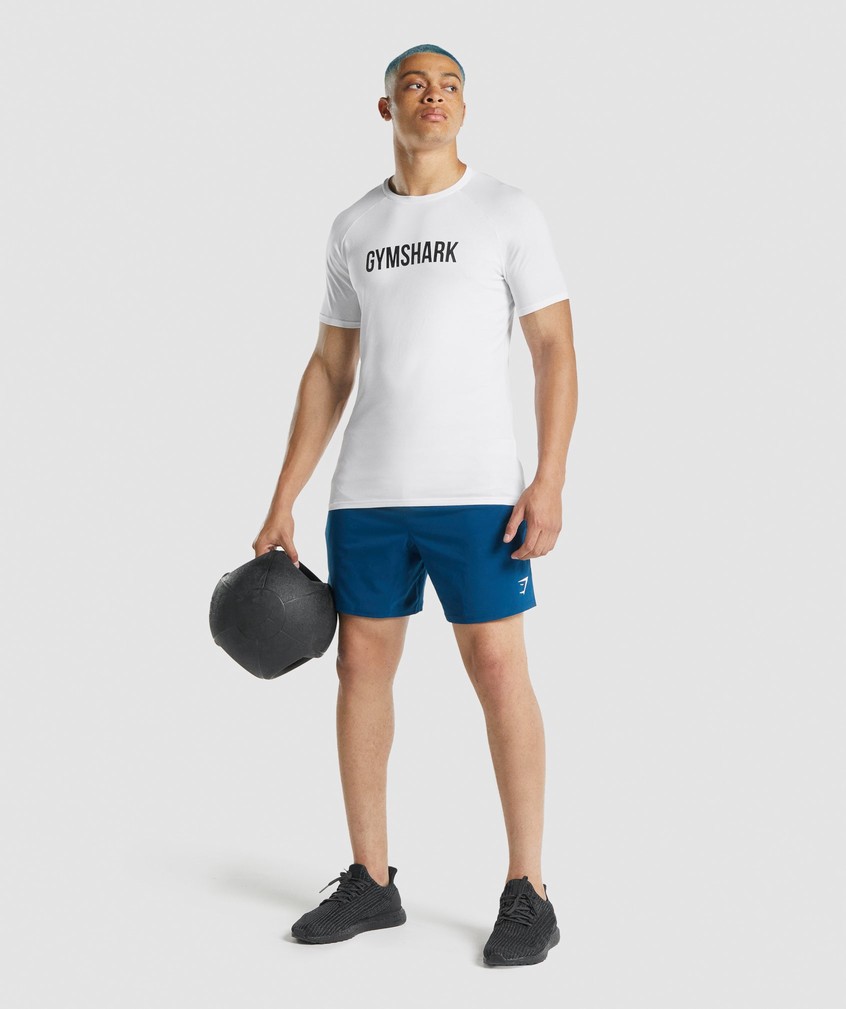 White Men's Gymshark Apollo T-Shirts | USA-62053